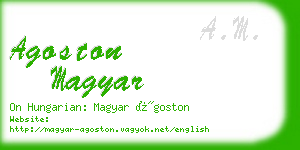 agoston magyar business card